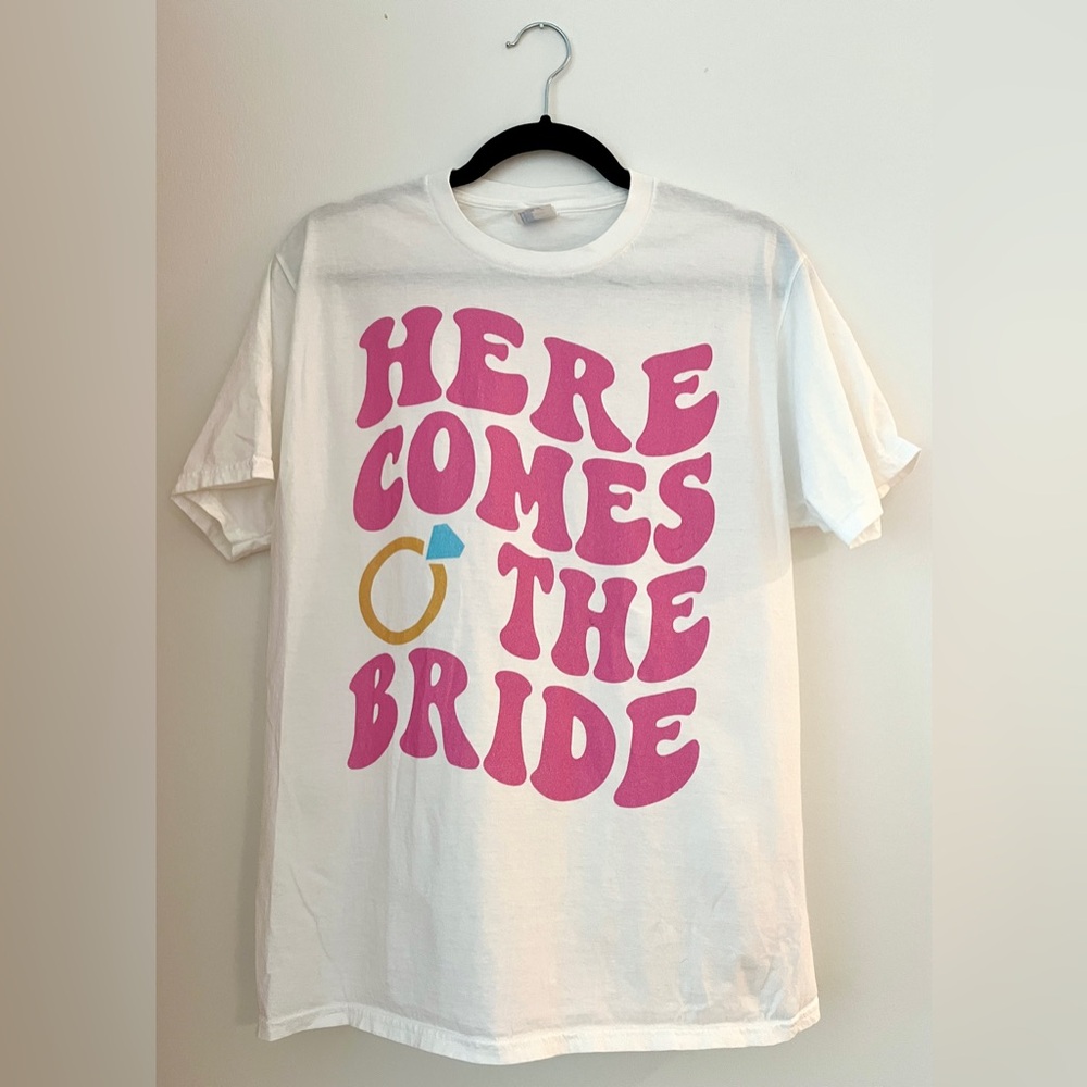 White “Here Come The Bride” T-Shirt